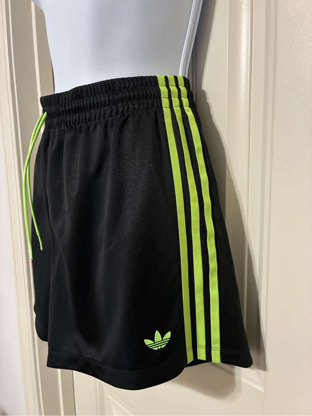 Adidas Black Lace-Trim Shorts - Picture 2 of 8